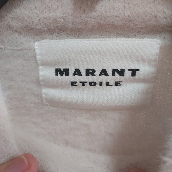 Isabel Marant White Mayers Cutout Mock Neck Peekaboo Sweater - Picture 3 of 7